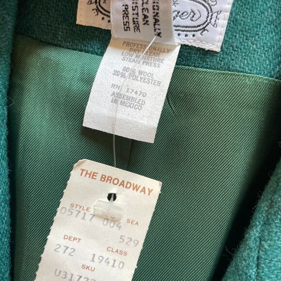 Vintage NWT 80s 3-Piece Dark Academia Quiet Luxury Wool Suit Set 4 XS Deadstock - Picture 9 of 9